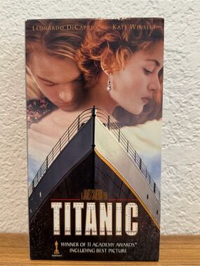 Titanic Movie VHS Box - Dramatic Blue & Black Cover
